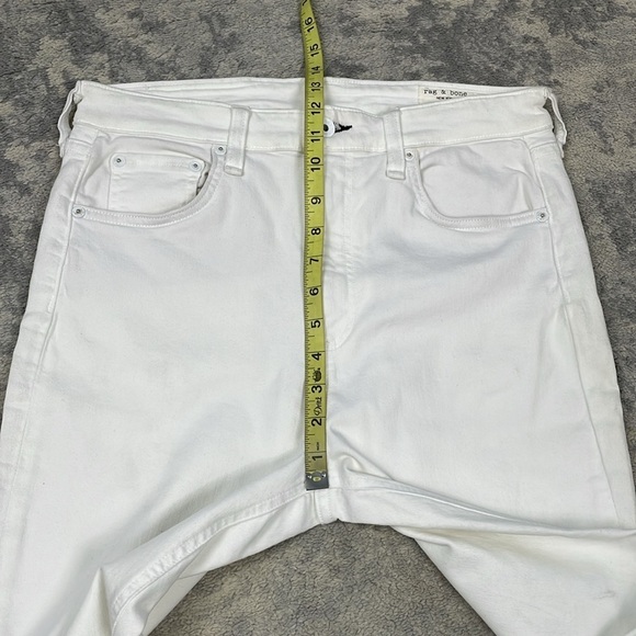 NWT Rag & Bone Nina High Rise Ankle Flare Jeans White Raw Hem Sz 31 - Picture 7 of 15